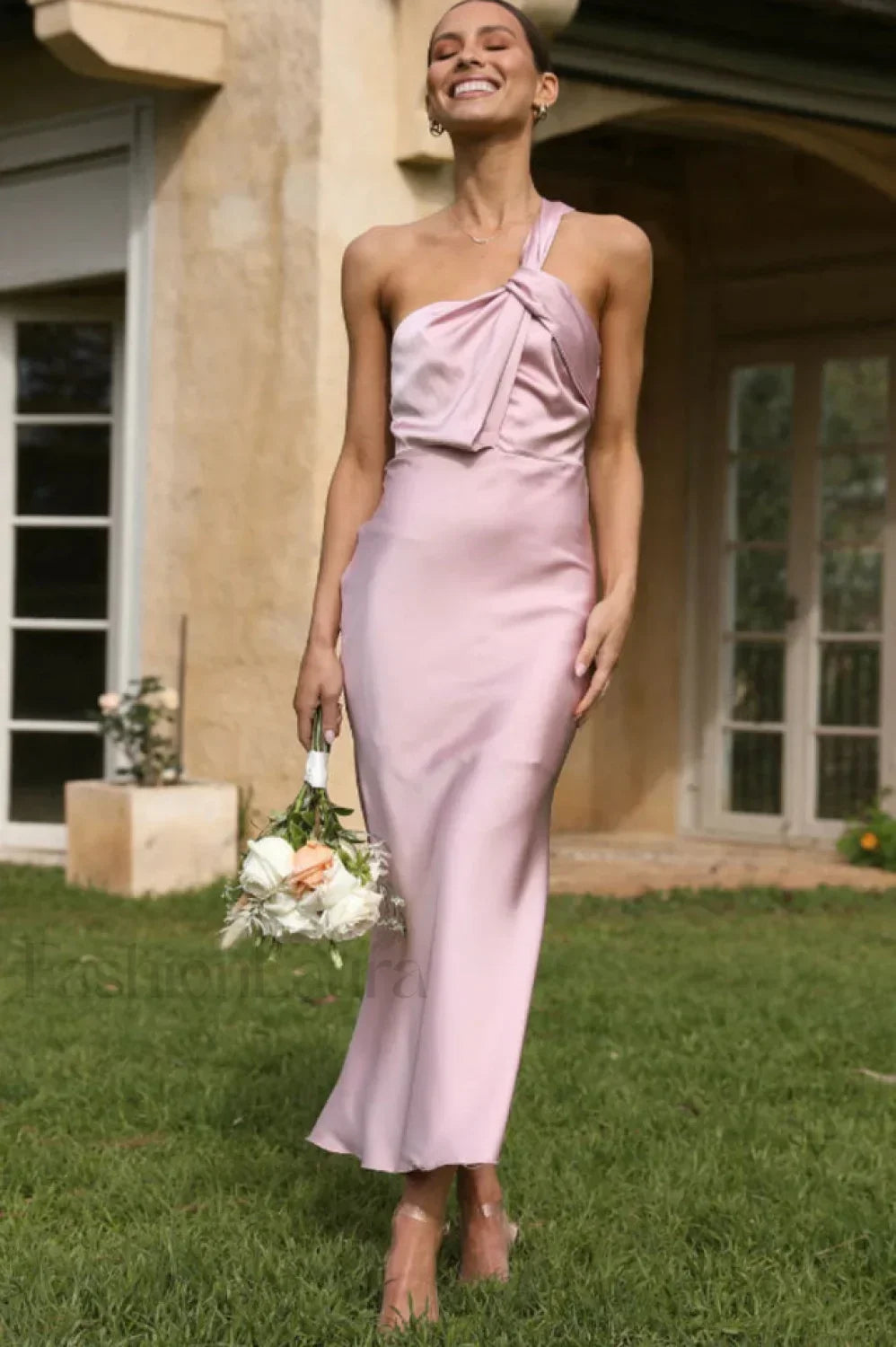 Sabine Elegant Midi Dress S / Pink