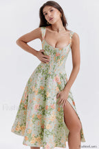 Saira Floral Stylish Print Midi Sundress