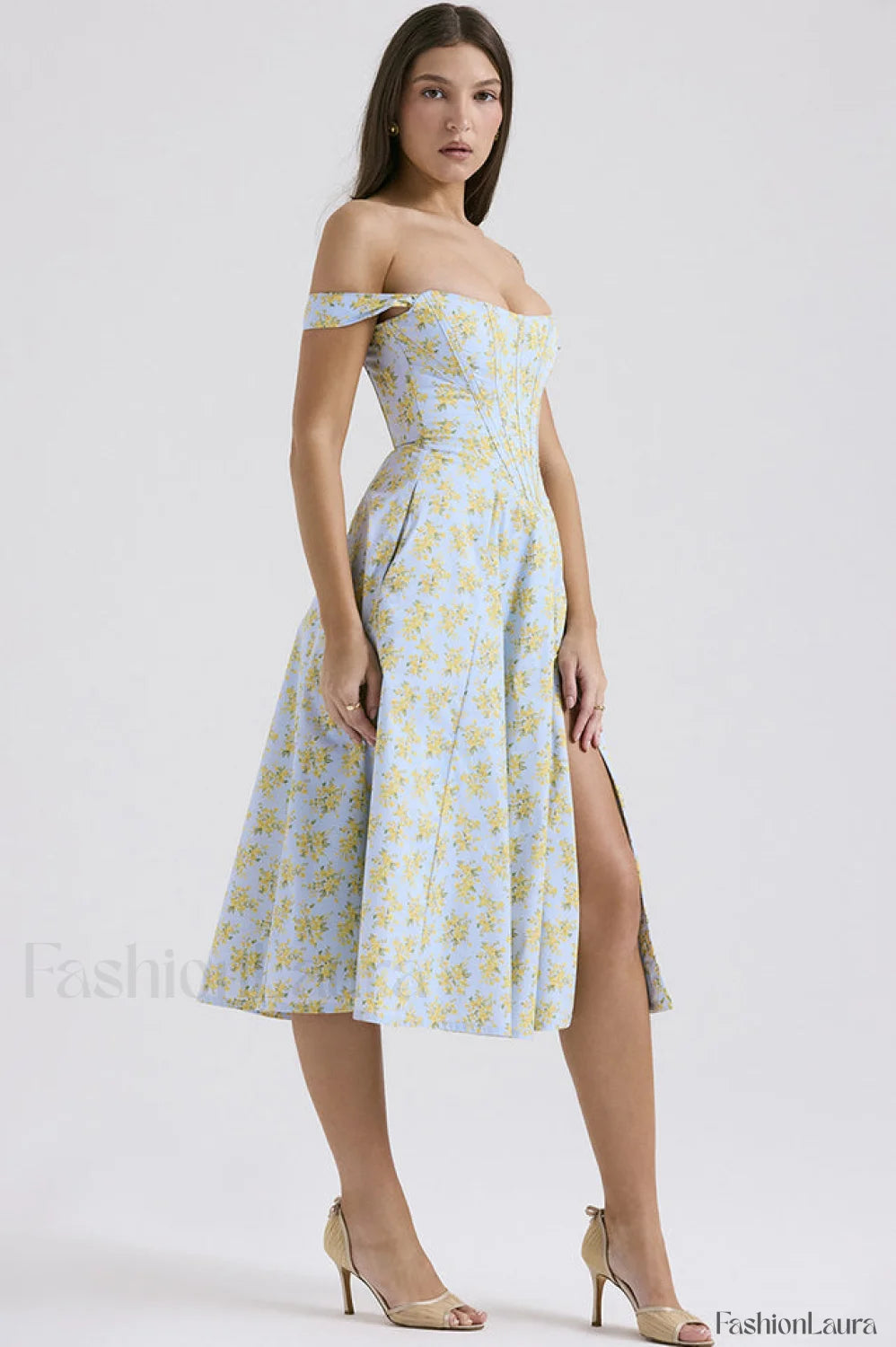 Saira Floral Stylish Print Midi Sundress