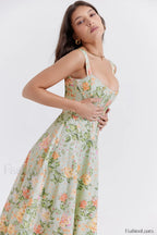 Saira Floral Stylish Print Midi Sundress