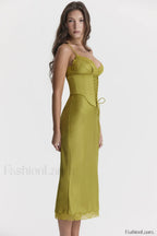 Salma Satin Stylish Slip Midi Dress