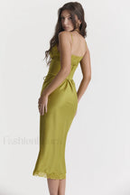 Salma Satin Stylish Slip Midi Dress