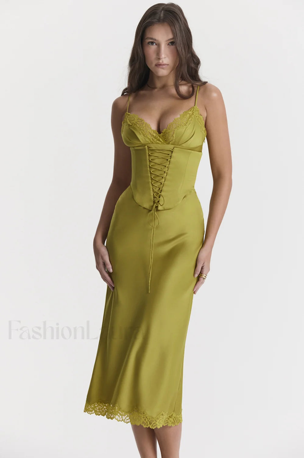 Salma Satin Stylish Slip Midi Dress