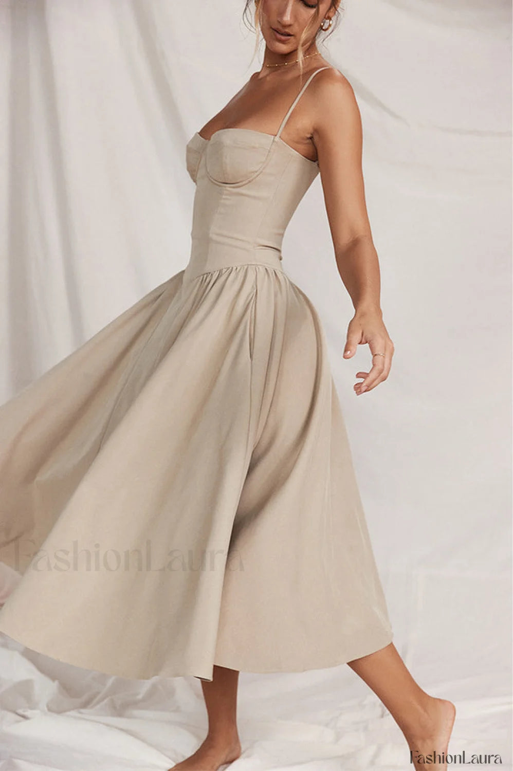 Samaria French Stylish Navy Corset Sundress