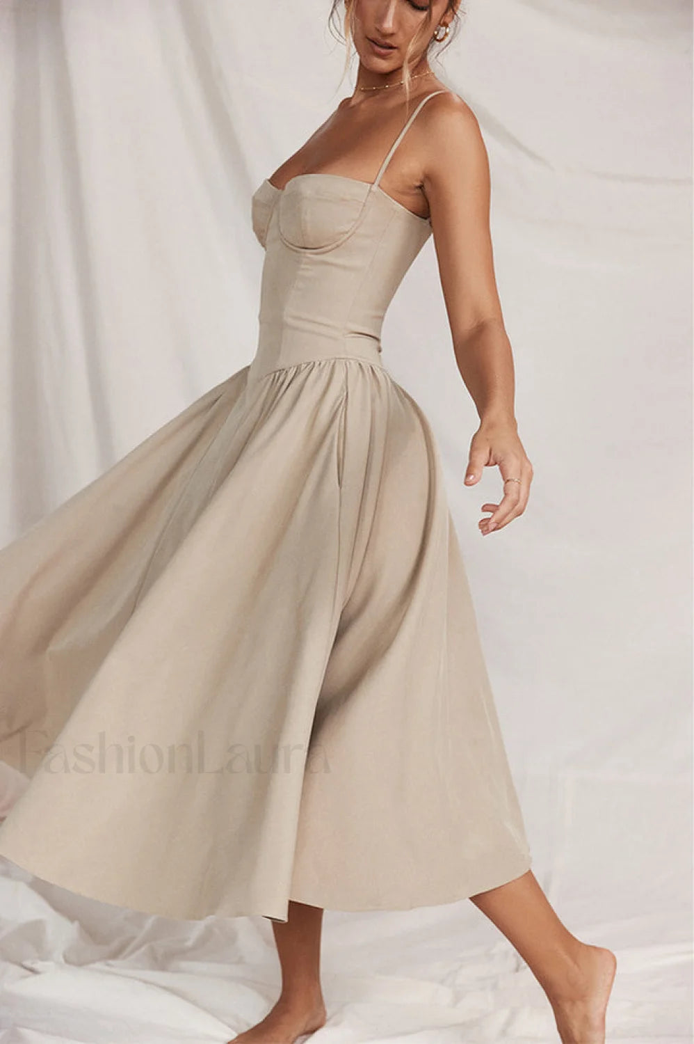 Samaria French Stylish Navy Corset Sundress