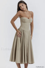 Samaria French Stylish Navy Corset Sundress