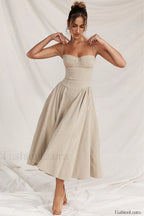 Samaria French Stylish Navy Corset Sundress