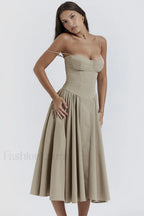 Samaria French Stylish Navy Corset Sundress