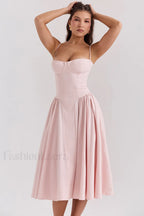 Samaria French Stylish Navy Corset Sundress