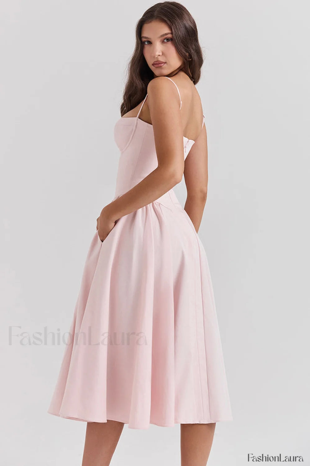 Samaria French Stylish Navy Corset Sundress