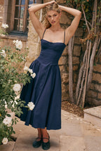 Samaria French Stylish Navy Corset Sundress