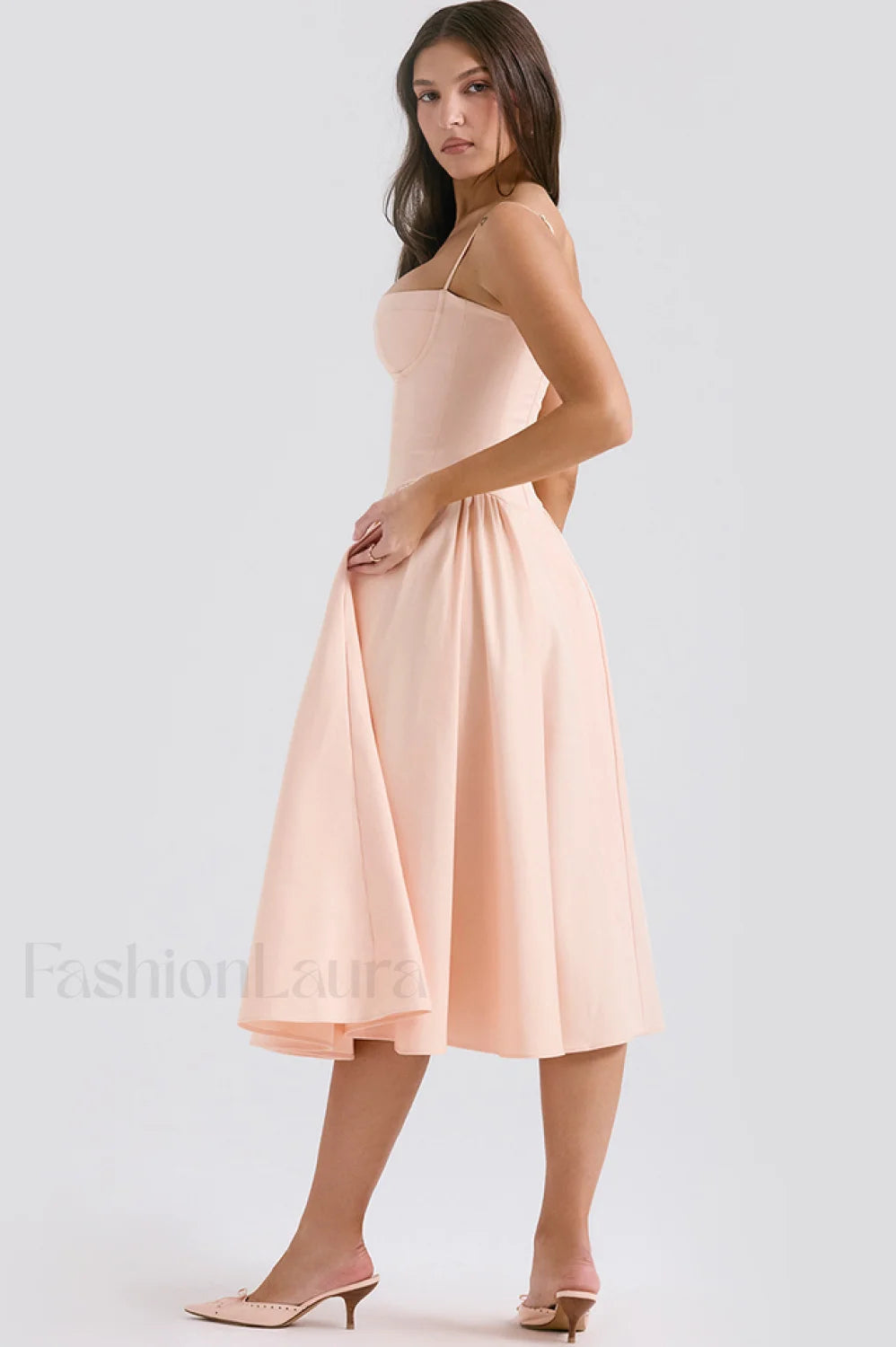 Samaria French Stylish Navy Corset Sundress