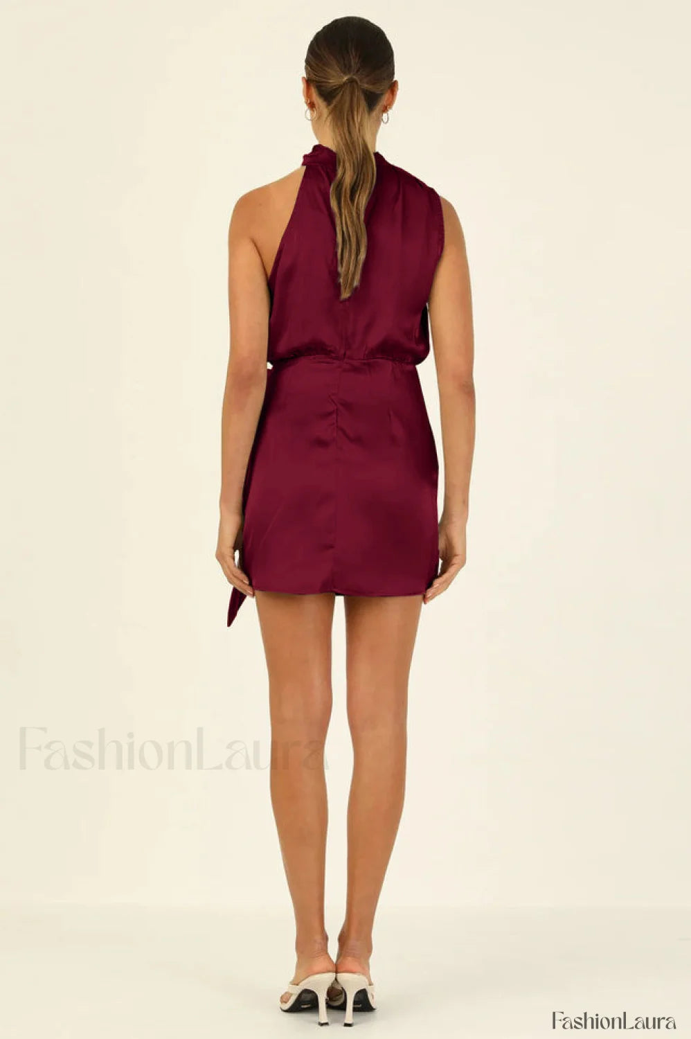 Santorini Satin Stylish Mini Dress