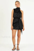 Santorini Satin Stylish Mini Dress