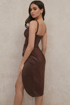 Satin Corset Stylish Midi Dress