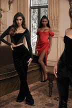 Satin Off Stylish Shoulder Dress