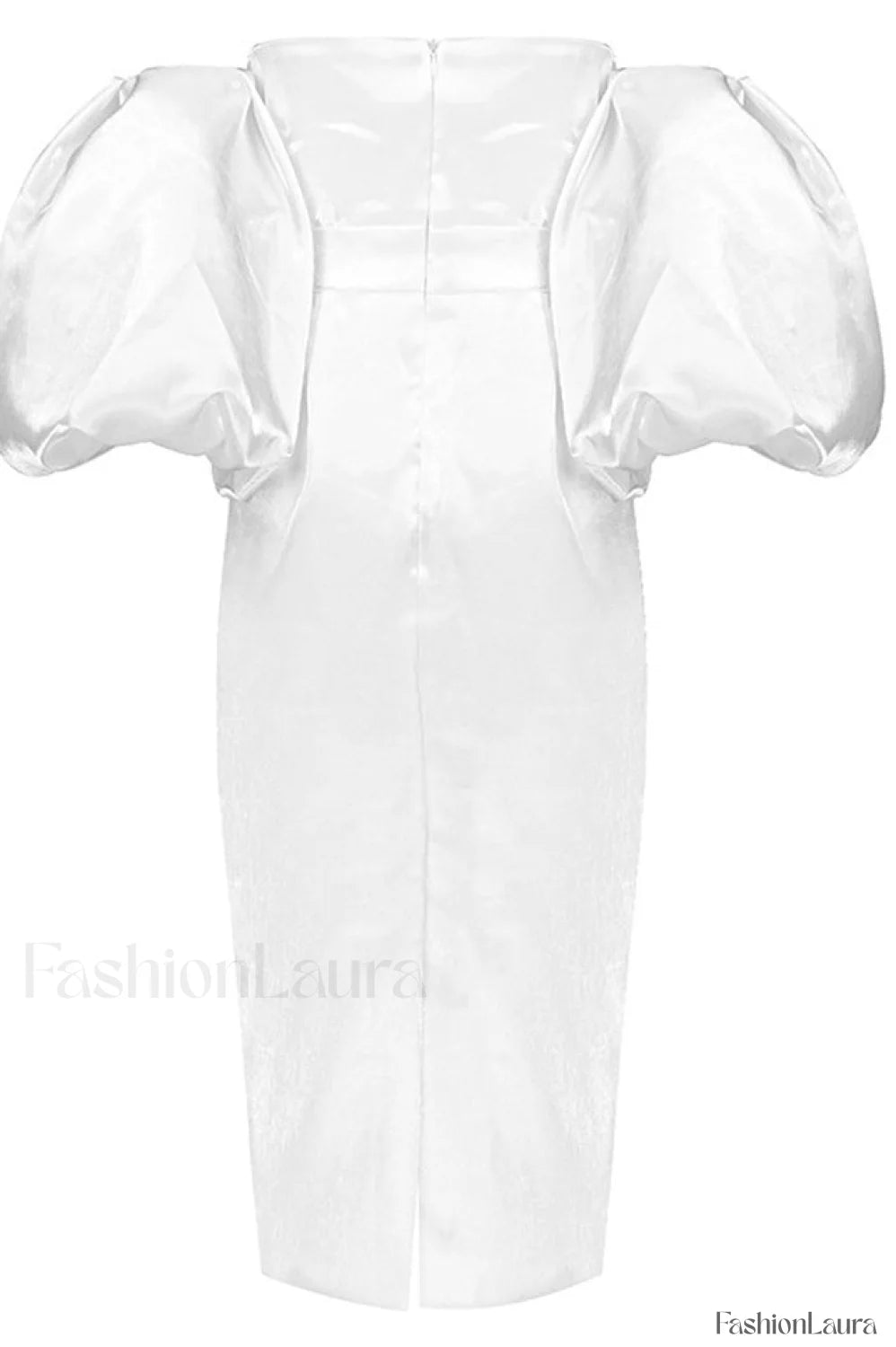 Satin Strapless Stylish Midi Dress