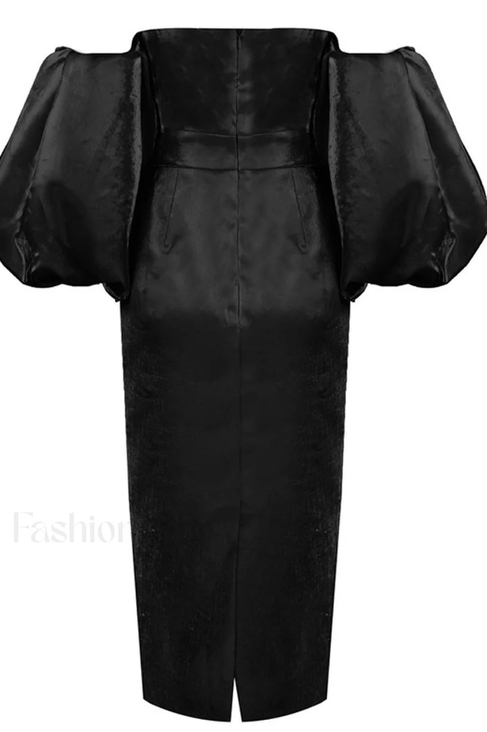 Satin Strapless Stylish Midi Dress