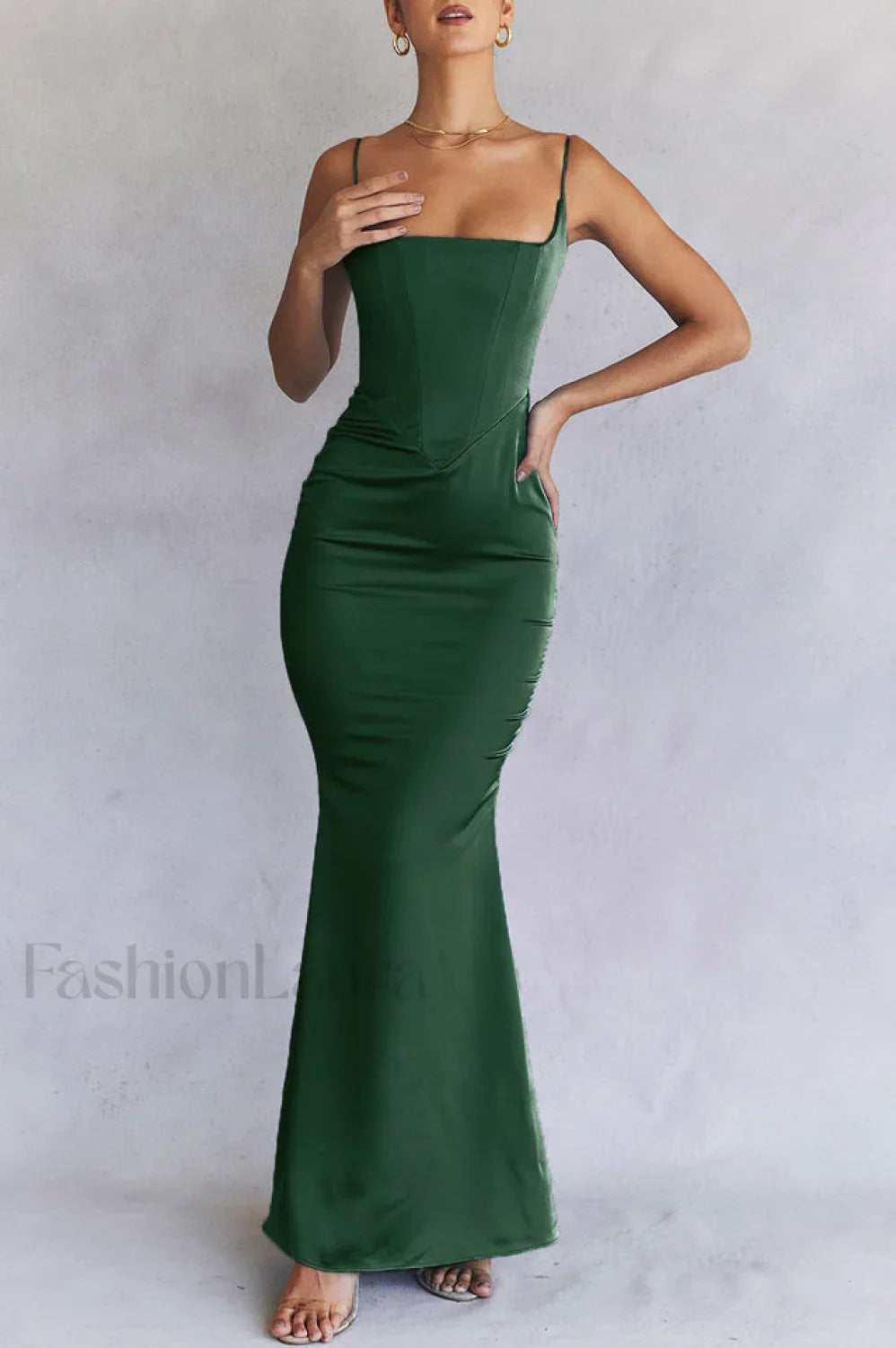 Satin Tunic Stylish Maxi Dress