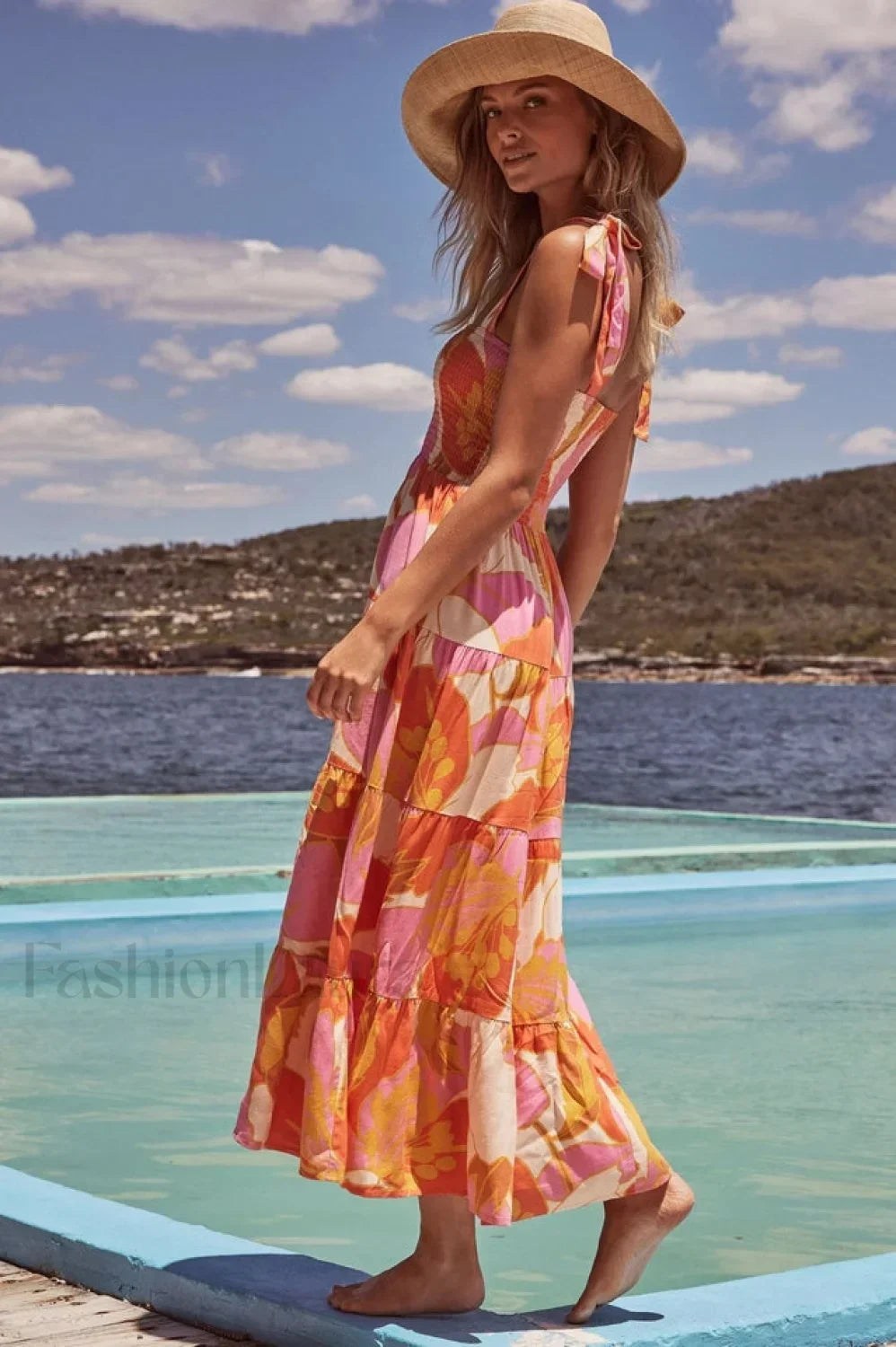 Savannah Smocked Stylish Maxi Dress Secondary image