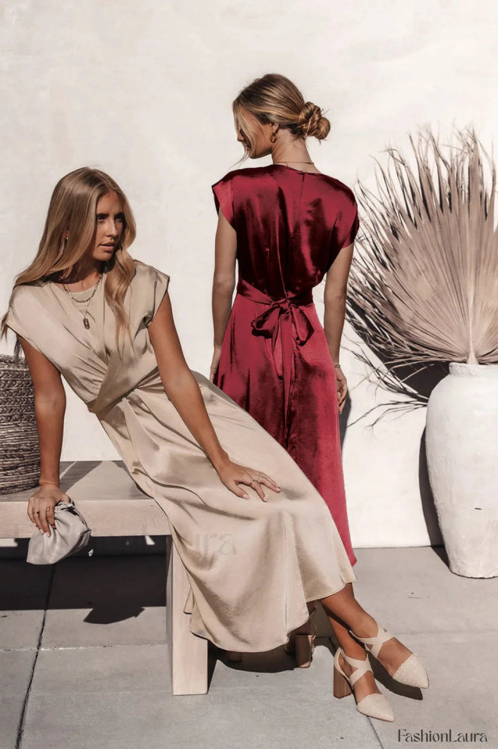 Scoop A line Stylish Satin Bridesmaid Dress