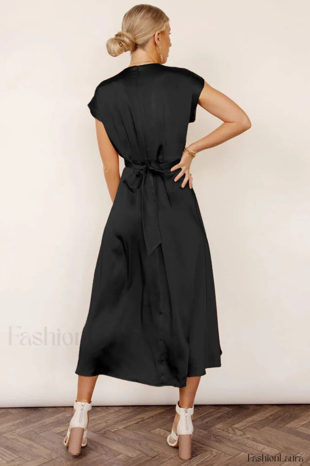 Scoop A line Stylish Satin Bridesmaid Dress