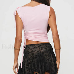 Scoop Neck Basic Slim Crop Top