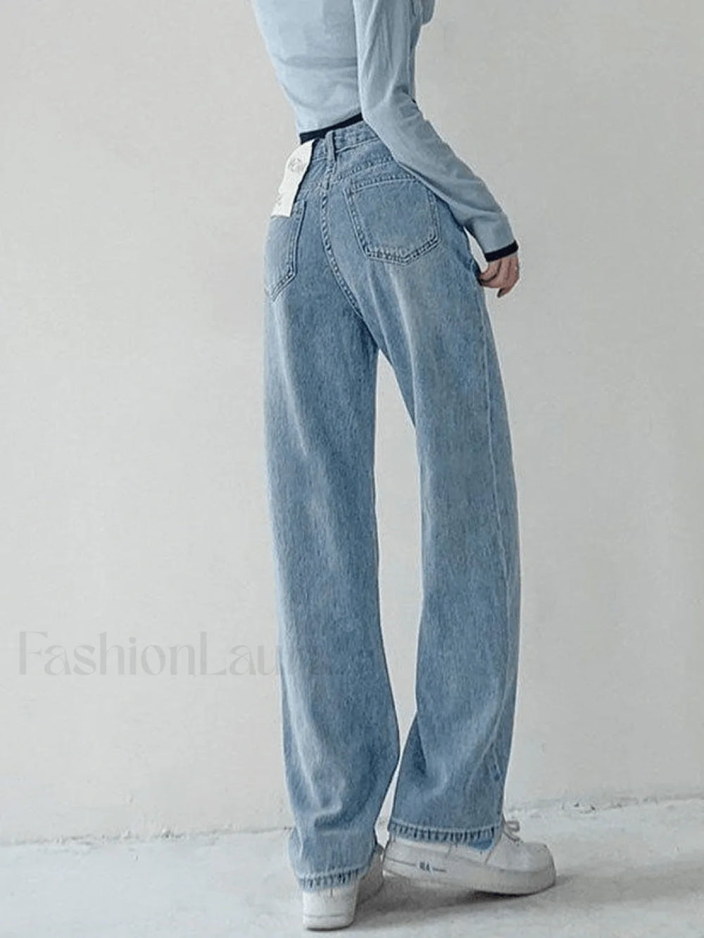 Seam Detail Washed Boyfriend Jeans Jeans