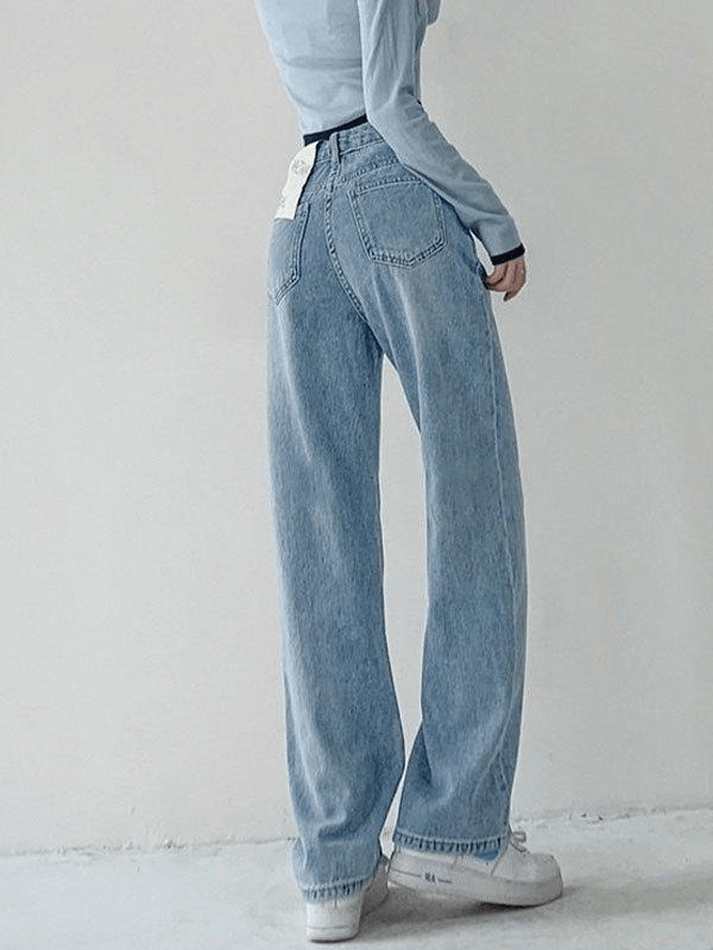 Seam Detail Washed Boyfriend Jeans Secondary image