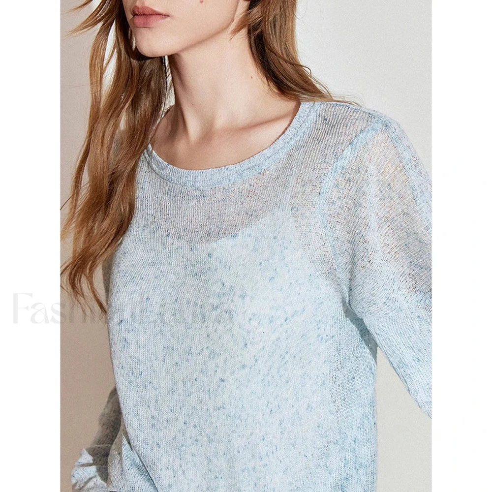 See Through Romantic Round Neck T Shirt