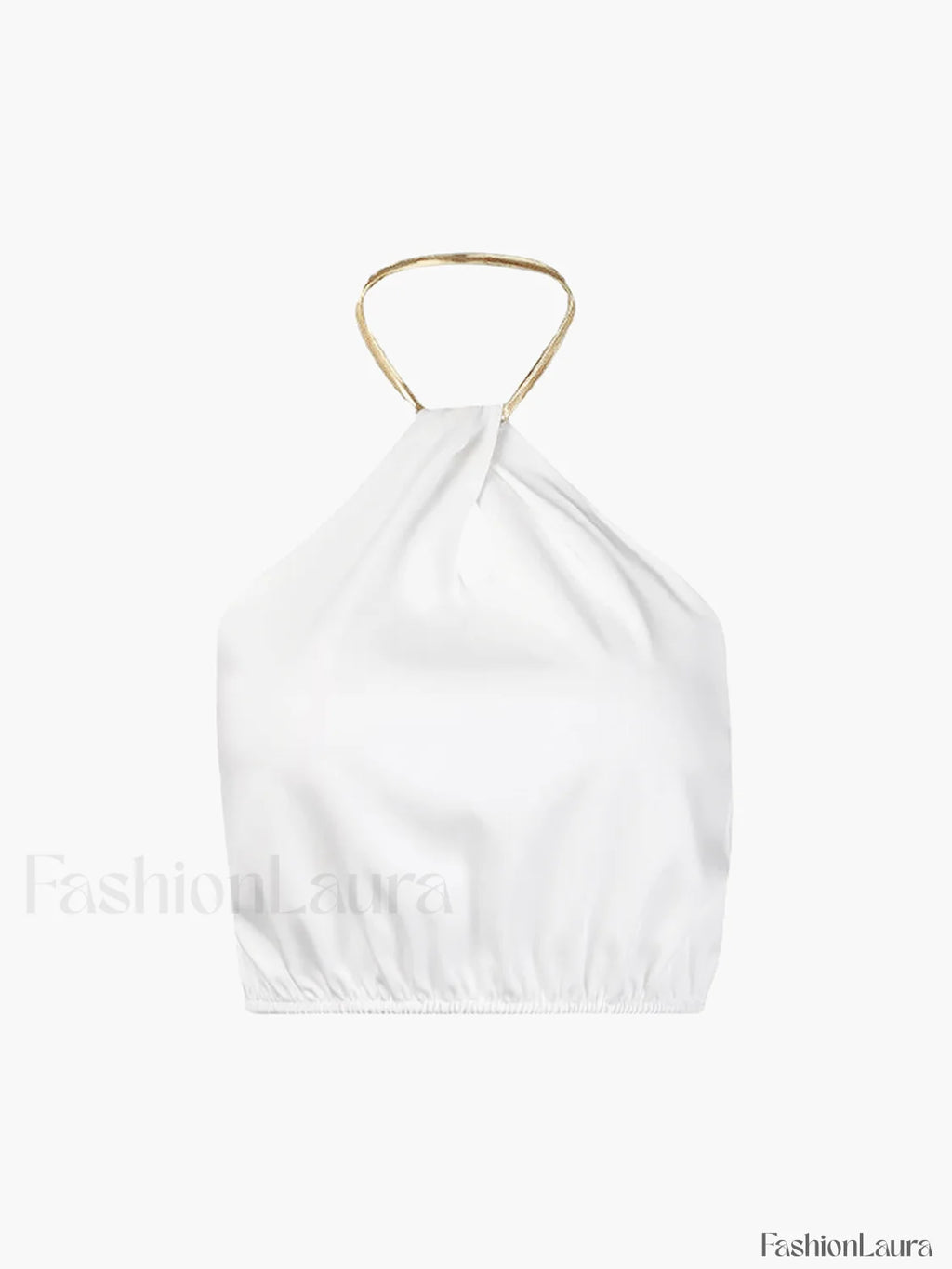 Semi Sheer Halter Crop Sleeveless Top Tank Tops & Camis