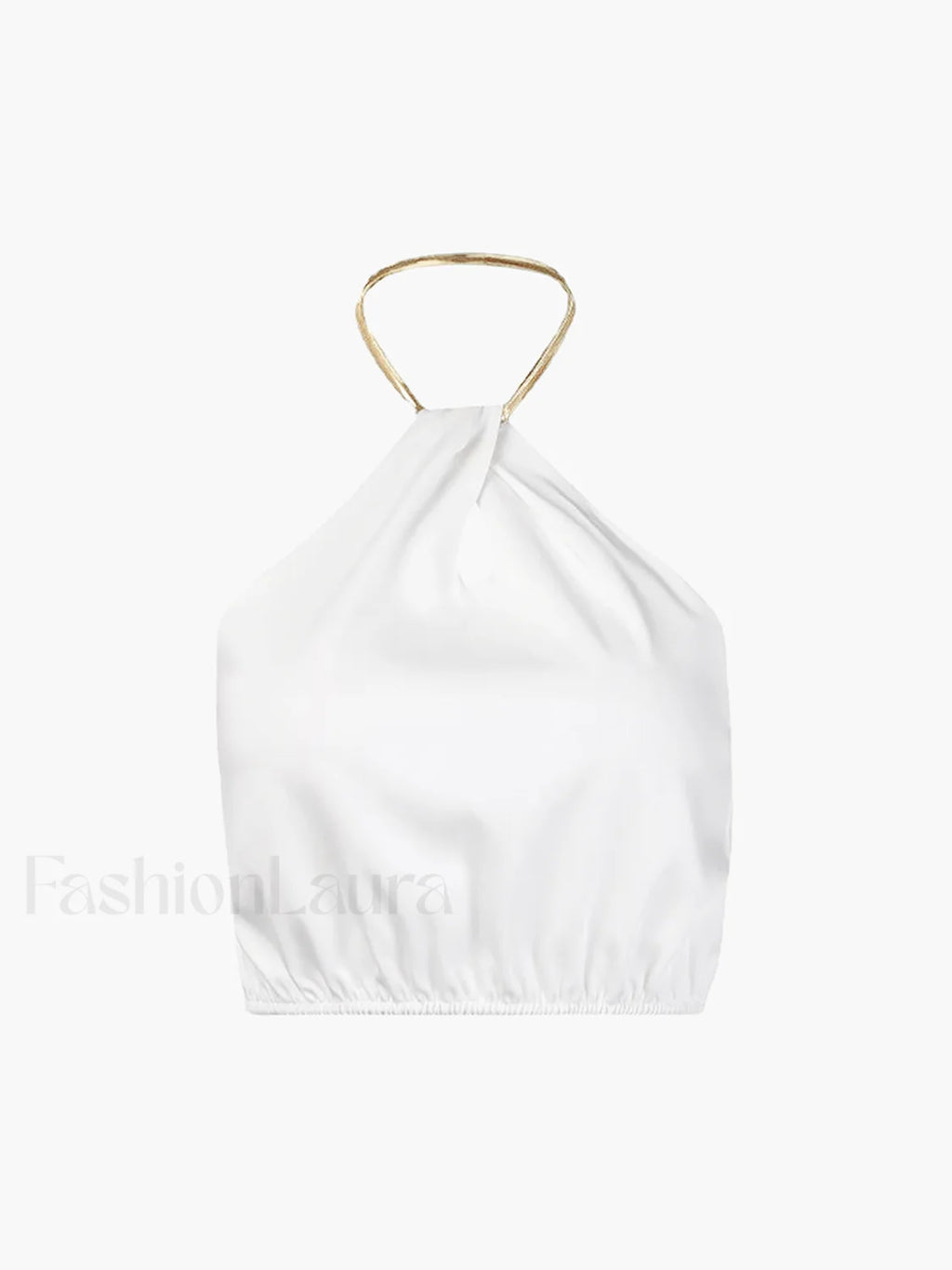 Semi Sheer Halter Crop Sleeveless Top Tank Tops & Camis