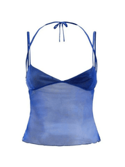 Semi Sheer Mesh Crop Cami Top Tops&Tees