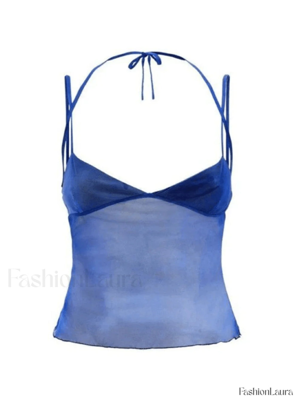 Semi Sheer Mesh Crop Cami Top Tops&Tees