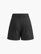 Semi Sheer Mid Waist Shorts Without Belt Shorts