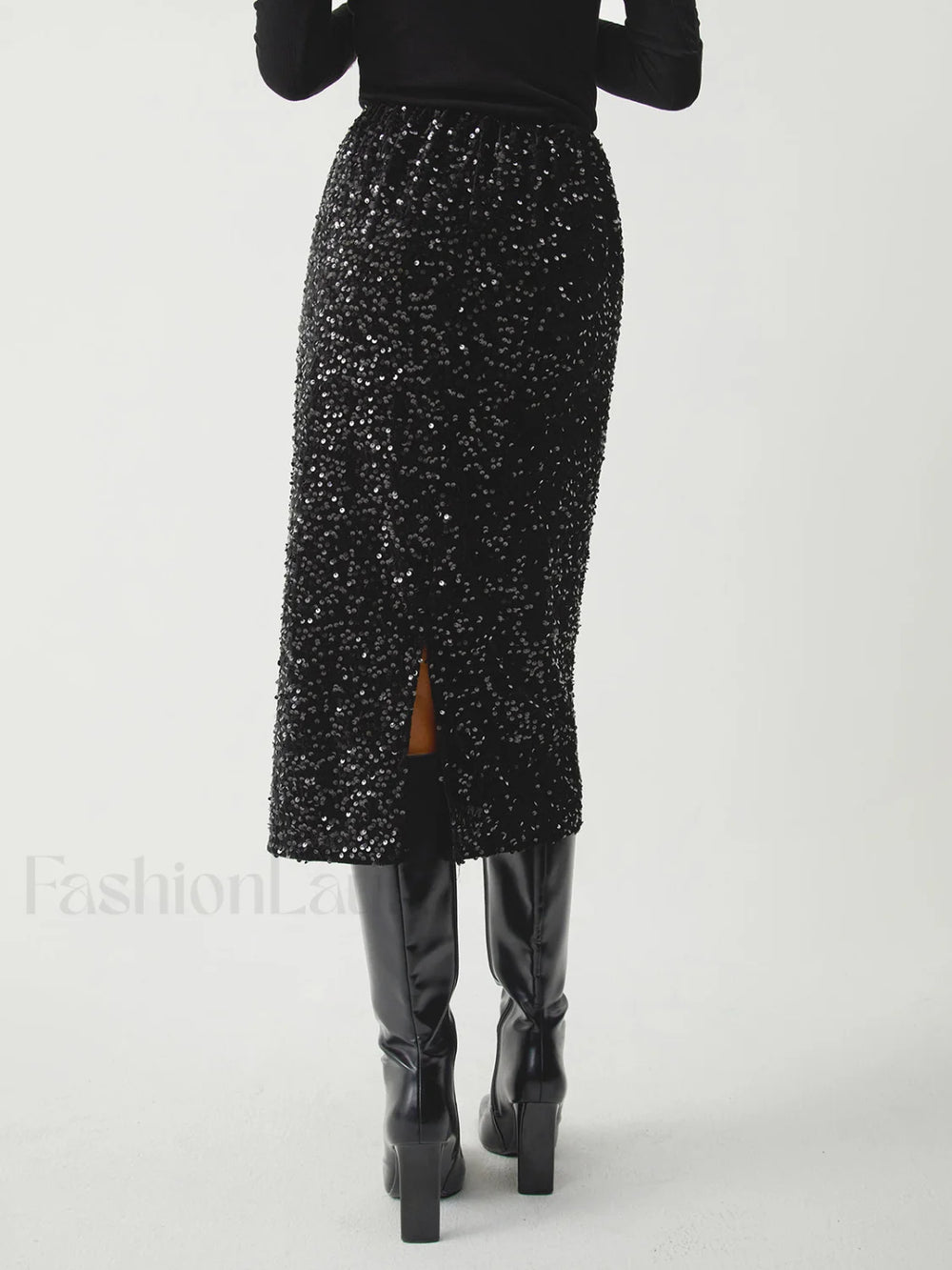 Sequined Charming Midi Skirt Skirts