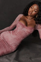 Seraphina Pink Stylish Printed Belted Dress