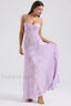 Serena Retro Purple Charming Printed Maxi Dress XS / Purple