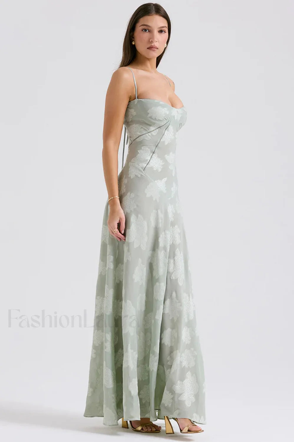 Serena Vintage Black Charming Printed Maxi Dress Party Dresses L