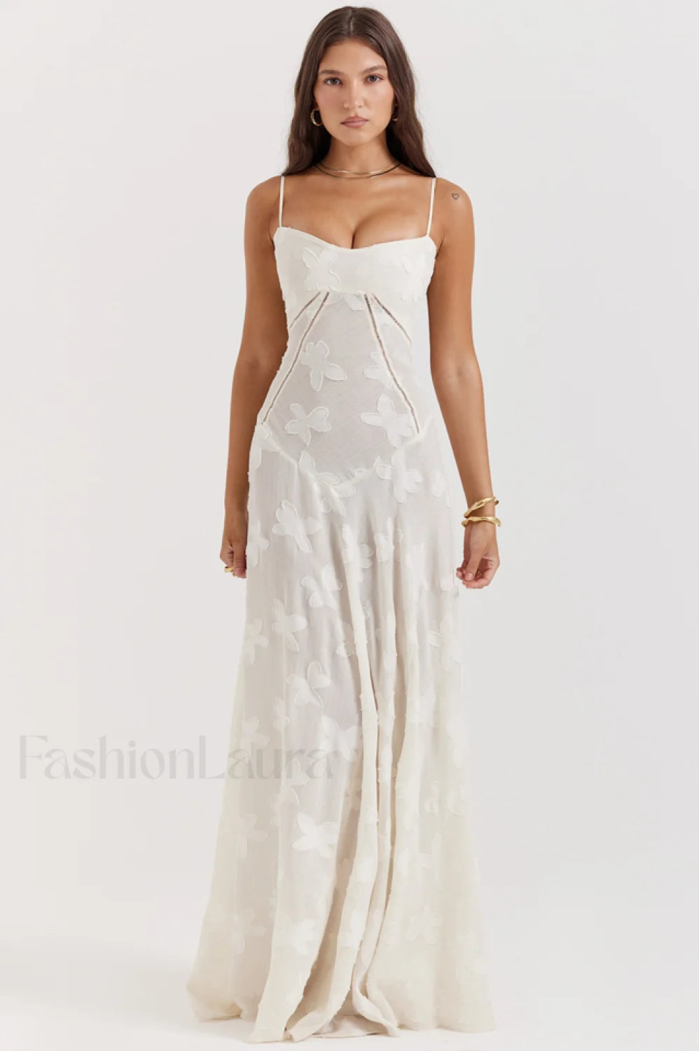 Serena Vintage Black Charming Printed Maxi Dress XS / Cream Party Dresses L