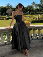 Serendipity Frenchy Flowy Long Dress Black / XS Dresses