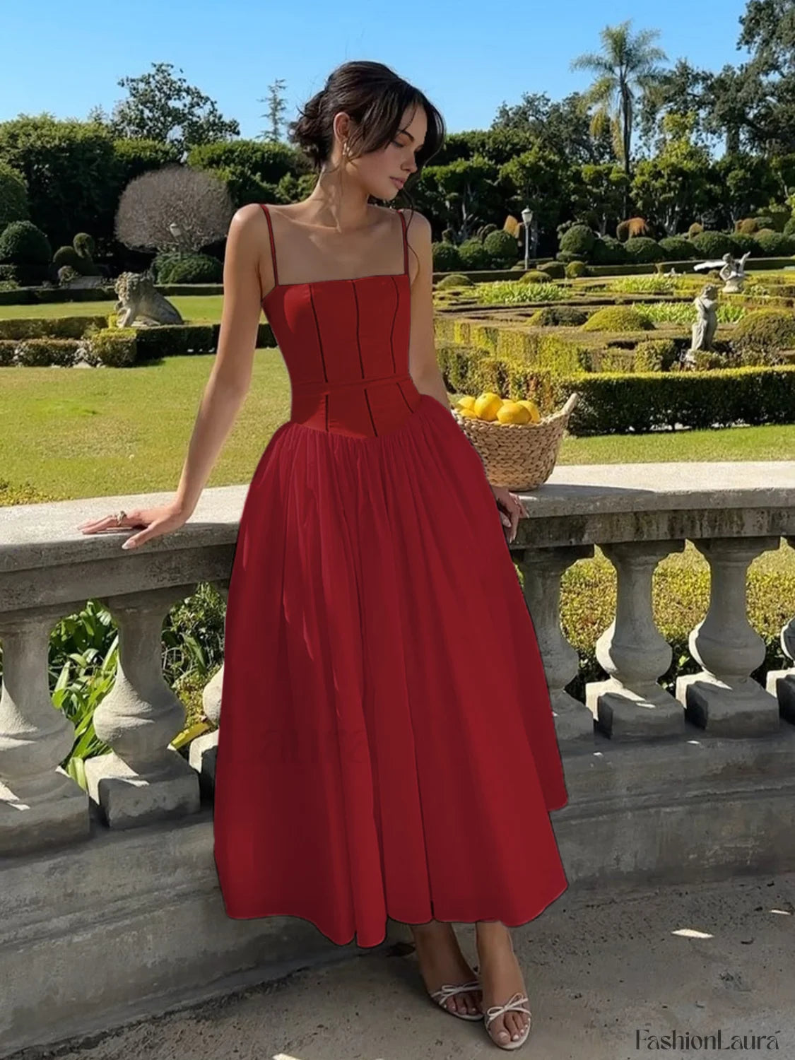 Serendipity Frenchy Flowy Long Dress Red / XS Dresses