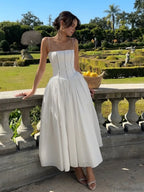 Serendipity Frenchy Flowy Long Dress White / XS Dresses