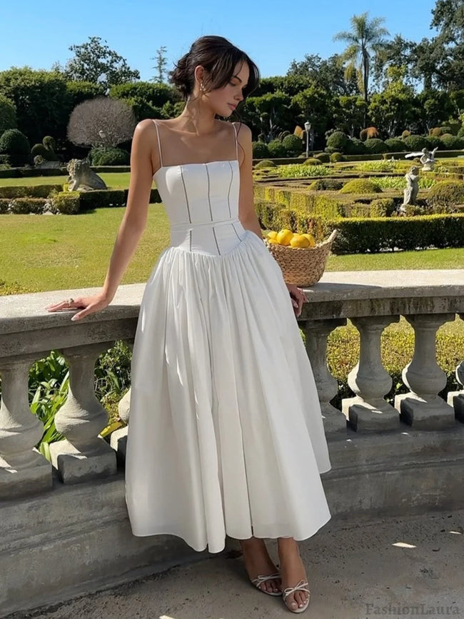 Serendipity Frenchy Flowy Long Dress White / XS Dresses Main image