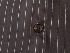 Sexy Backless Bow Tie Striped Print Short Blouse Crop Top