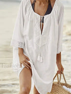 Sexy Kaftan Cotton Pareo Cover Up