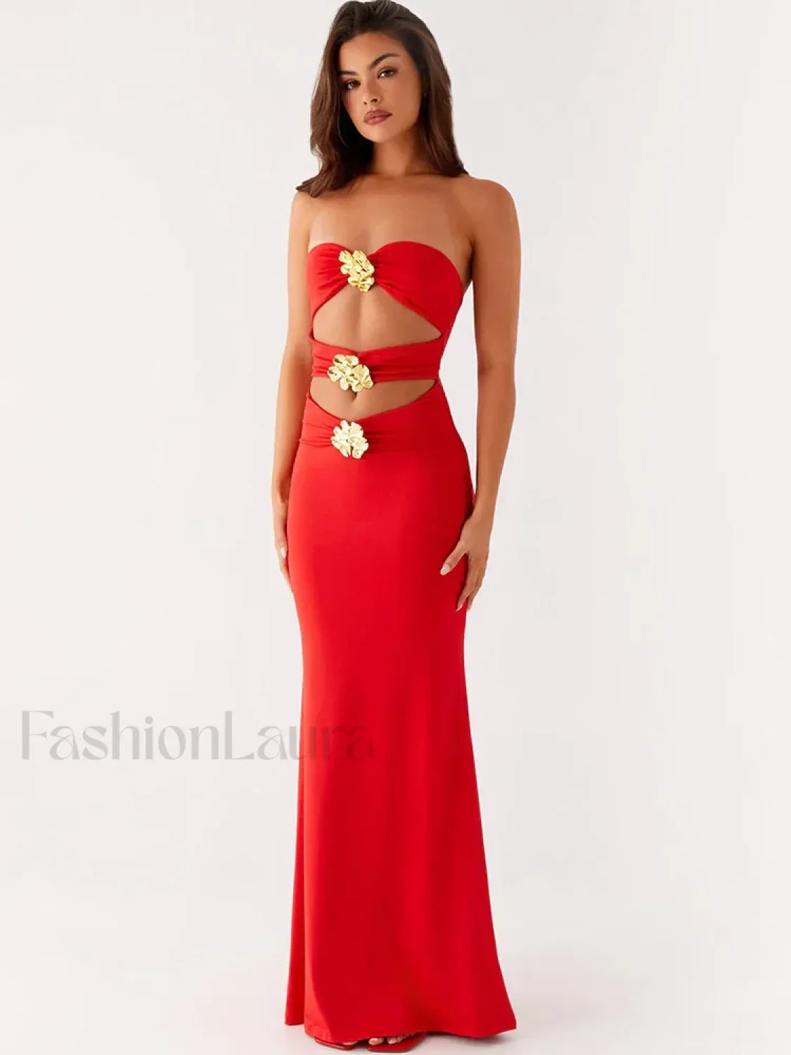 Sexy Metal Rose Floral Dress Secondary image