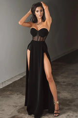 Sexy Muse Stylish Maxi Dress S / Black