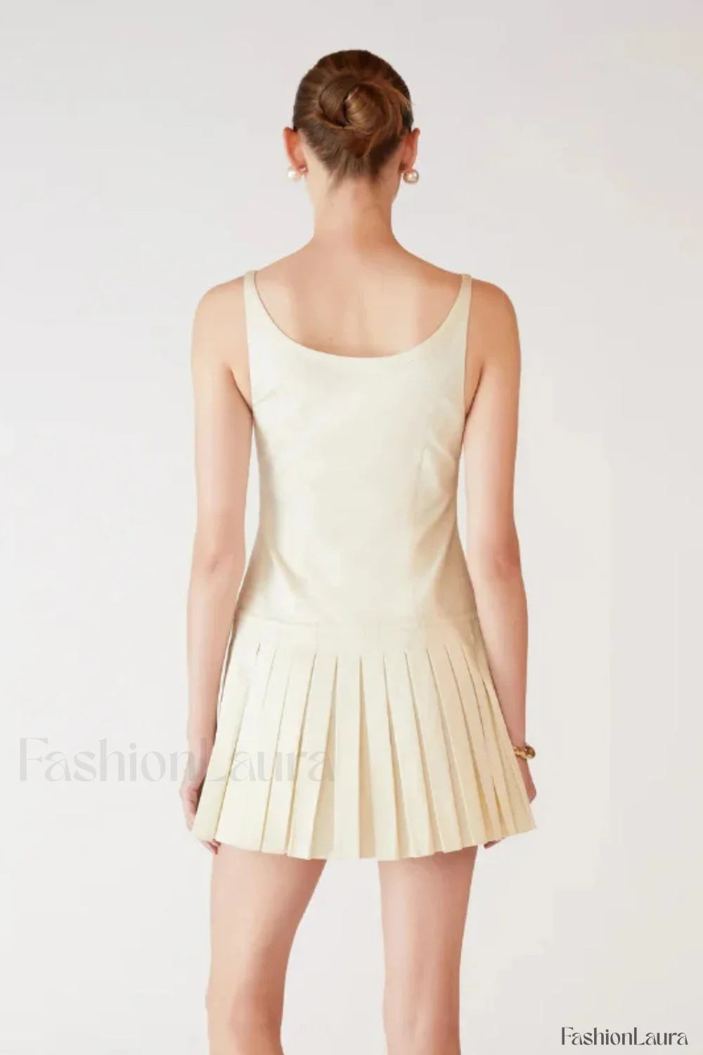 Sexy Pleated Waist Slim Strappy Mini Dress