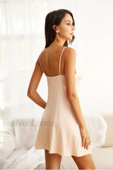 Sexy Pure Stylish Color Night Dress